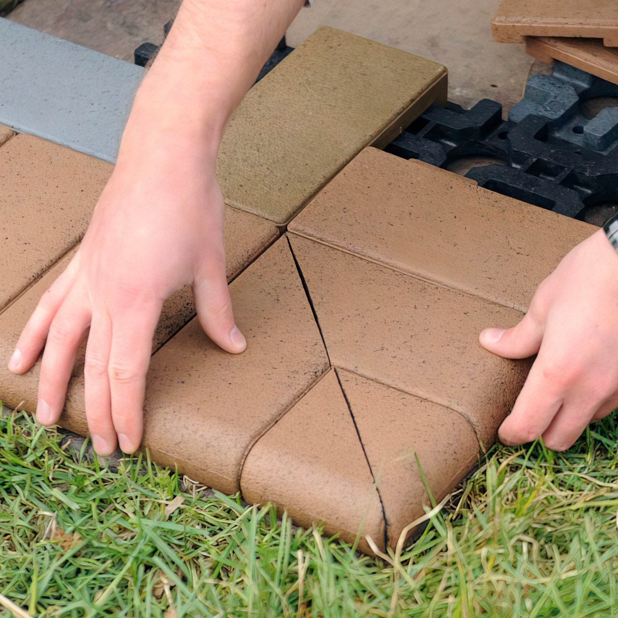 Aspire Roof Paver / Deck Tiles / Bullnose (4”x 8” Legless (Box of 12) Aspire Pavers