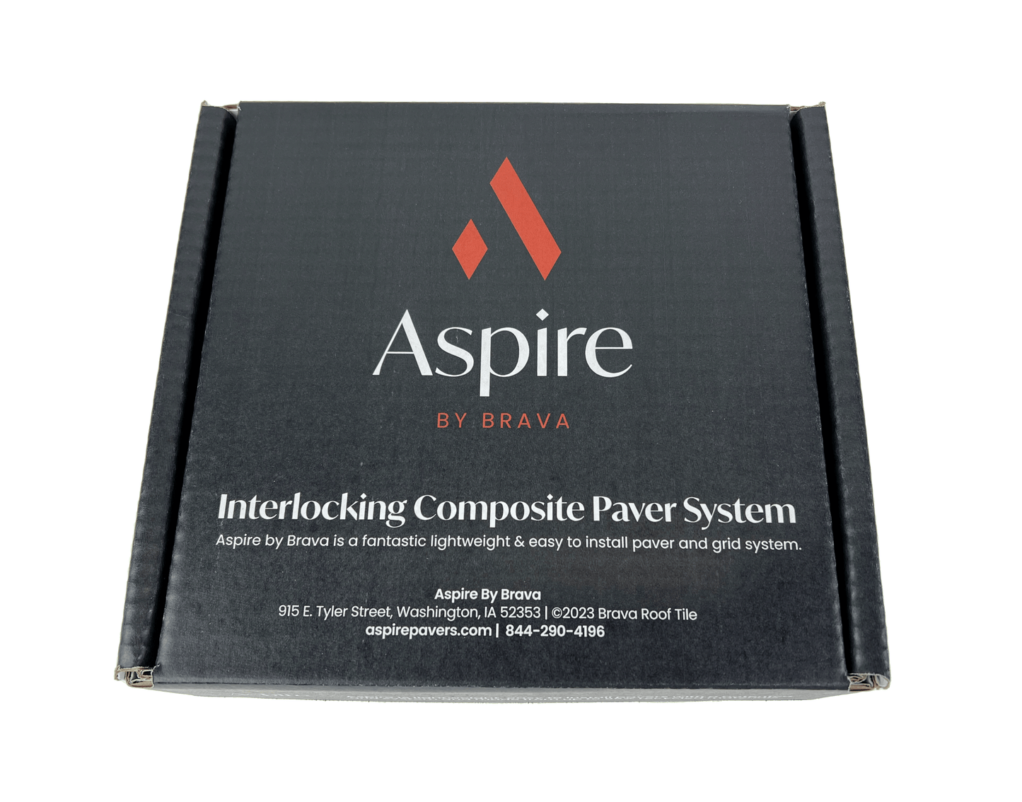 Aspire Sample Kit: One  8" x 8" grid,  Two  4" x 4" pavers, One 4" x 8" paver, Brochure, Color Card - Boardwalk, Redwood, and Waterwheel Colors - Free Shipping